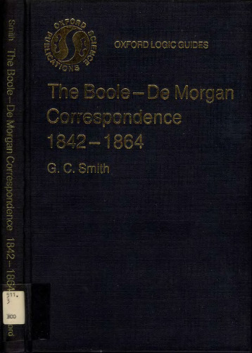 ﻿مکاتبات Boole-De Morgan ، 1864-1864