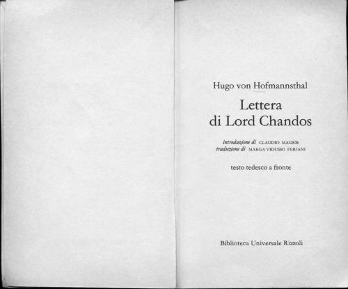 ﻿Lettera di Lord Chandos (نامه ای)