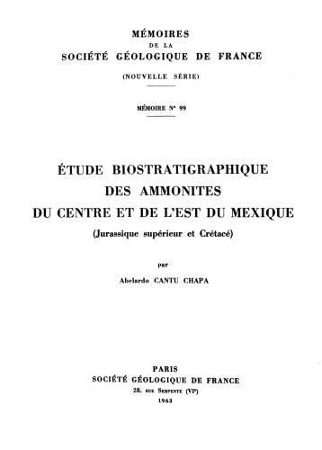 ﻿مطالعه زیست چینه‌شناسی آمونیت‌های مرکز و شرق مکزیک (ژوراسیک بالایی و کرتاسه)