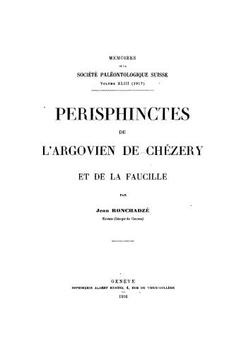 ﻿Perisphinctes of Argovian Chezery و La Faucille