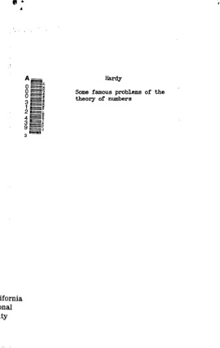 برخی از مشکلات معروف نظریه اعداد