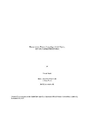 ﻿منافع انسانی، نگرش ها و سیاست های سیاسی