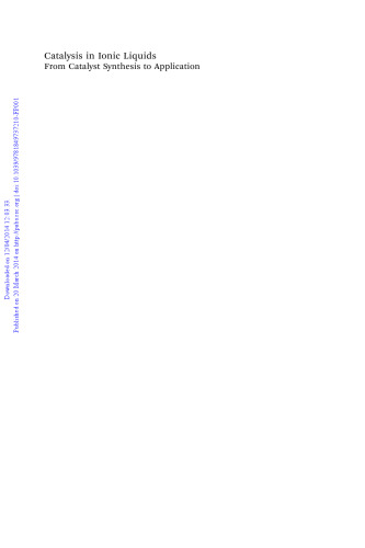 ﻿کاتالیز در مایعات یونی: از سنتز کاتالیست تا کاربرد