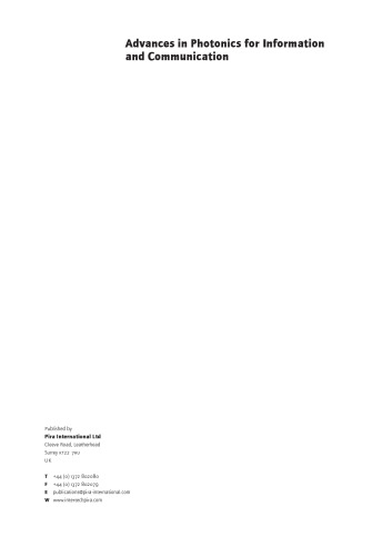 پیشرفت در فوتونیک برای اطلاعات و ارتباطات