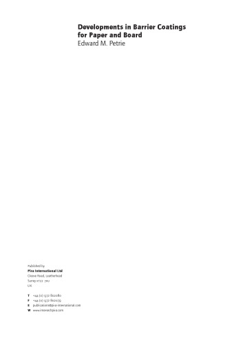 ﻿پیشرفت در پوشش های مانع برای بسته بندی کاغذ و تخته