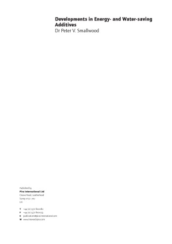 ﻿توسعه در انرژی و افزودنی های صرفه جویی در آب