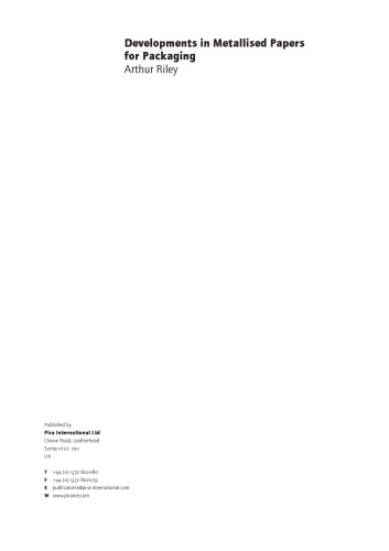 ﻿پیشرفت در کاغذهای فلزی برای بسته بندی