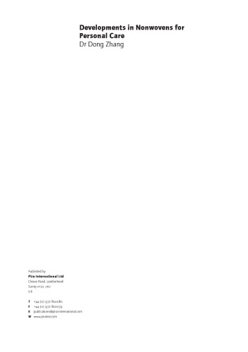 ﻿پیشرفت در منسوجات نبافته برای مراقبت شخصی