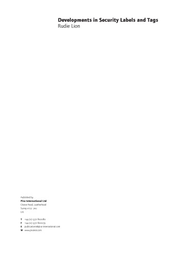 ﻿پیشرفت در برچسب ها و برچسب های امنیتی