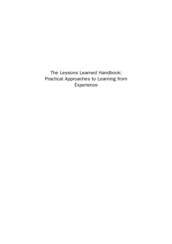 کتاب آموخته درس. رویکردهای عملی برای یادگیری از تجربه