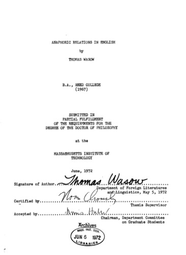 ﻿روابط آنافوریک در انگلیسی