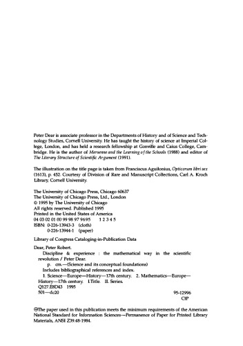 ﻿انضباط و تجربه. راه ریاضی در انقلاب علمی