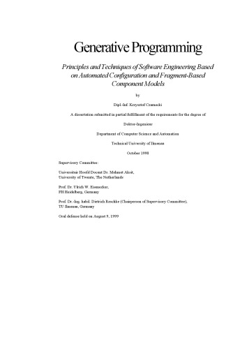 برنامه نویسی تولیدی: روش ها ، ابزارها و برنامه ها