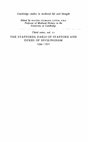﻿Staffords ، Earls of Stafford و Dukes of Buckingham: 1394-1521