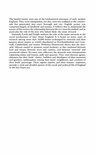 ﻿مباشران، اربابان و مردم: مباشر املاک و دنیای او در بعدها استوارت انگلستان