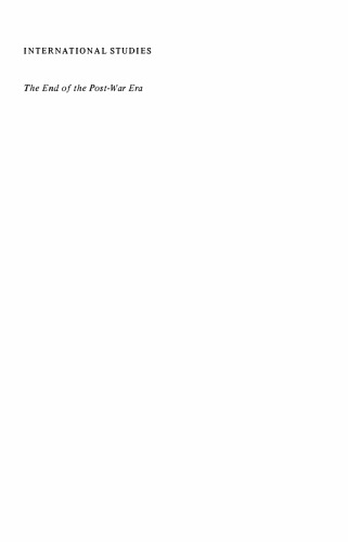 ﻿پایان دوران پس از جنگ: اسنادی در مورد روابط قدرت های بزرگ 1968-1975