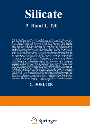 ﻿سیلیکات: جلد دوم نیمه اول