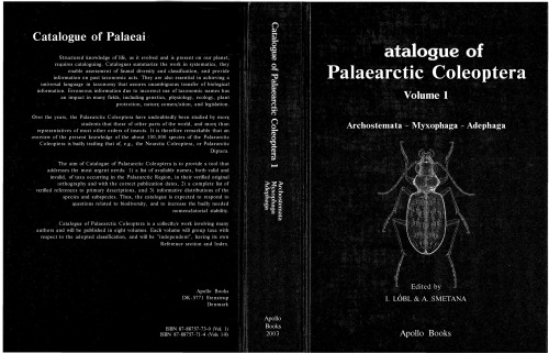 ﻿کاتالوگ Palaearctic Coleoptera ، جلد. 1: Archostemata - Myxophaga - Adephaga