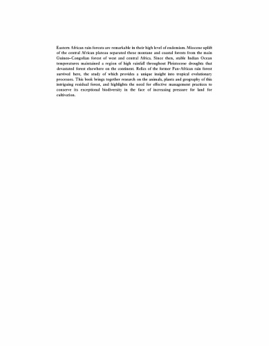 بیوگرافی و محیط زیست جنگل های بارانی آفریقای شرقی