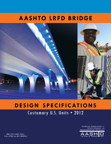 مشخصات طراحی AASHTO LRFD Bridge ، واحدهای معمولی ایالات متحده با نسخه های موقت نسخه 2008 و 2009 ایالات متحده