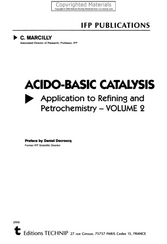 Acido-Basic Catalysis، جلد 2 - کاربرد پالایش و پتروشیمی