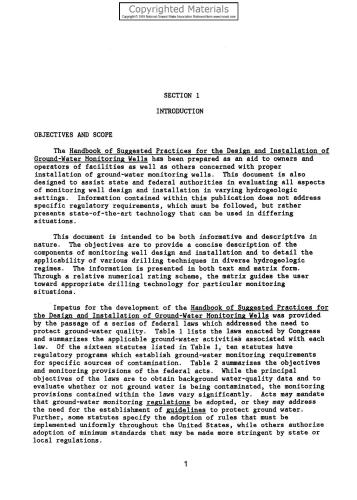 دفترچه راهنمای پیشنهادی برای طراحی و نصب چاه های نظارت بر آب زیرزمینی