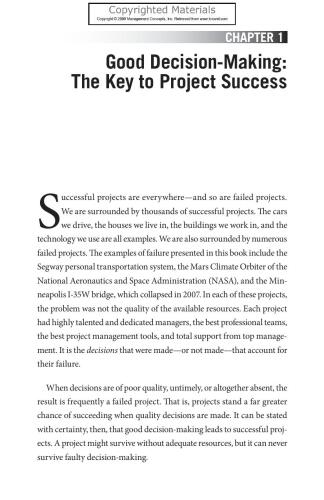 ﻿راهنمای مدیر پروژه برای تصمیم گیری موفق