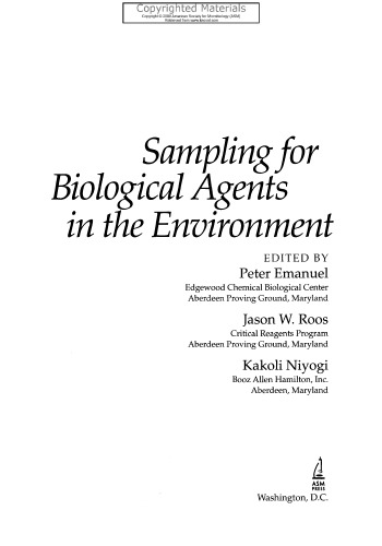 ﻿نمونه برداری برای عوامل بیولوژیکی در محیط