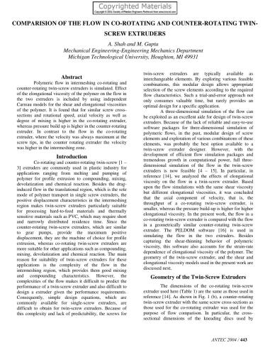 ANTEC 2004 پلاستیک: کنفرانس فنی سالانه، دوره 1: پردازش