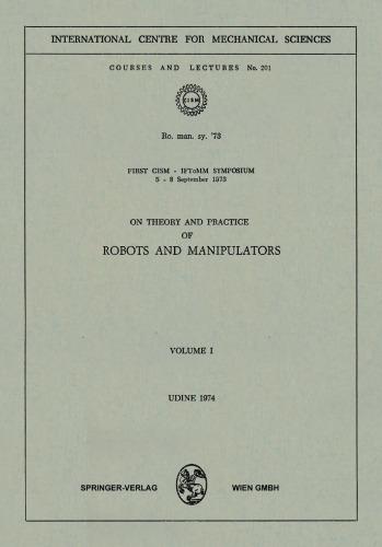 ﻿در مورد نظریه و عملکرد ربات ها و دستیارها: جلد اول
