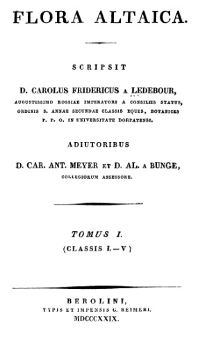 ﻿فلورا آلتایکا T. 1-4.