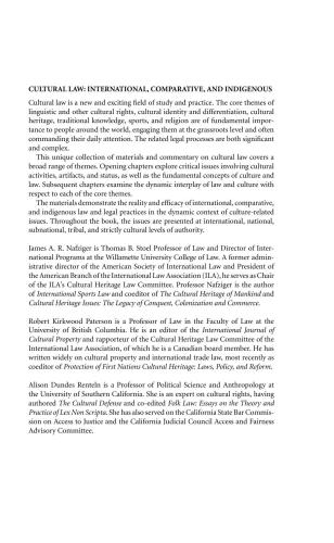 ﻿حقوق فرهنگی: بین المللی، تطبیقی ​​و بومی