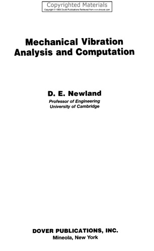 ﻿تحلیل و محاسبه ارتعاشات مکانیکی