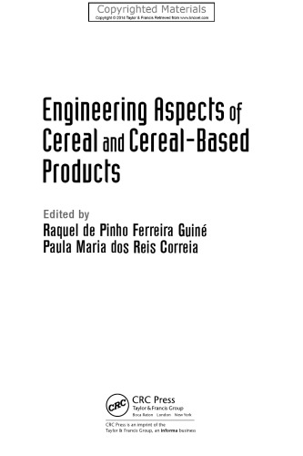 ﻿جنبه های مهندسی غلات و محصولات مبتنی بر غلات