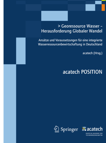 ﻿آب ژئومنرس - چالش تغییر جهانی: رویکردها و الزامات مدیریت یکپارچه منابع آب در آلمان