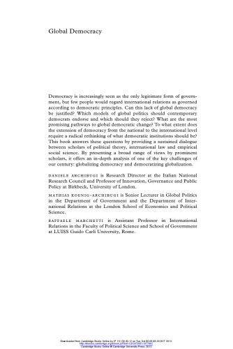 دموکراسی جهانی: دیدگاههای هنجاری و تجربی