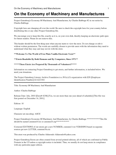 در مورد اقتصاد ماشین آلات و تولیدات