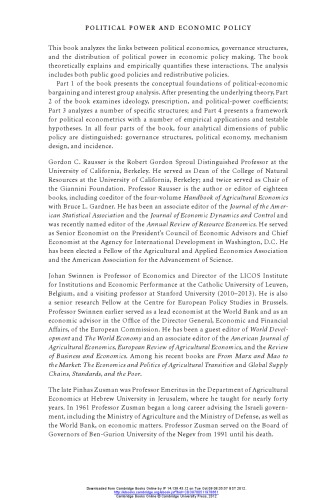قدرت سیاسی و سیاست اقتصادی: تئوری ، تحلیل و کاربردهای تجربی