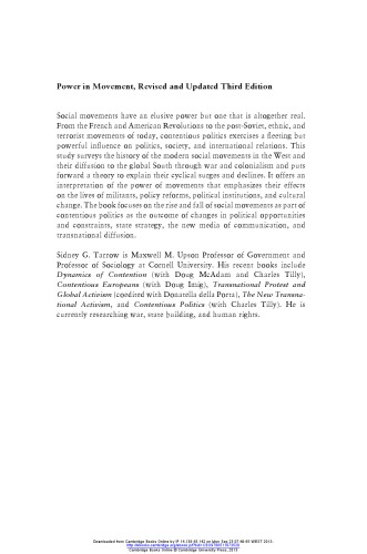 ﻿قدرت در حرکت: جنبش های اجتماعی و سیاست های مشاجره آمیز