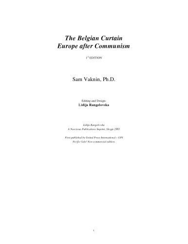 ﻿پرده بلژیک - اروپا پس از کمونیسم