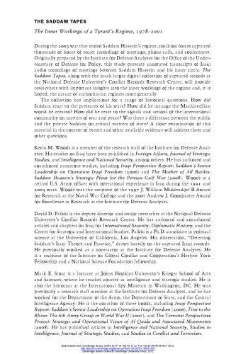 ﻿نوارهای صدام: کارهای داخلی رژیم ظالم ، 1978-2001