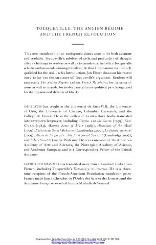 ﻿توکویل: رژیم آنسین و انقلاب فرانسه