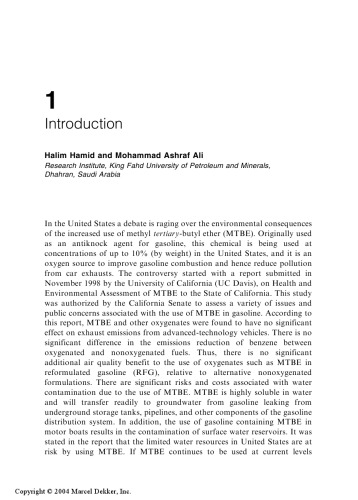 کتابچه راهنمای MTBE و سایر اکسیژن های بنزینی