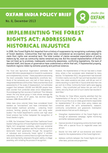 ﻿اجرای قانون حقوق جنگل: رسیدگی به یک بی عدالتی تاریخی