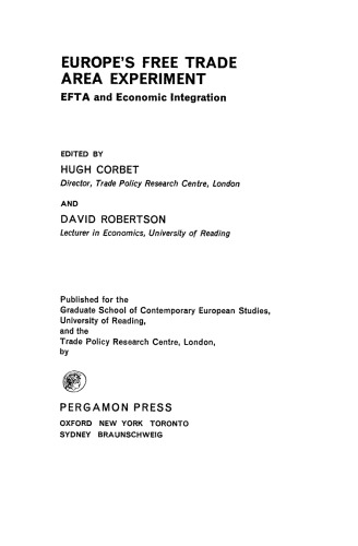 ﻿آزمایش منطقه آزاد تجاری اروپا EFTA و یکپارچگی اقتصادی