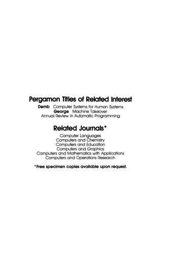 ﻿تحقیقات و کاربردهای مینی کامپیوتر مجموعه مقالات اولین کنفرانس گروه کاربران بین المللی Hp/1000