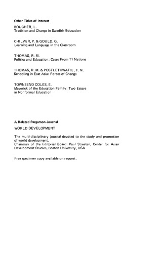 آموزش و توسعه ملی. یک دیدگاه مقایسه ای