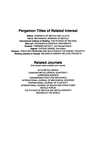 ﻿جوشکاری برای محیط های چالش برانگیز مجموعه مقالات کنفرانس بین المللی جوشکاری برای محیط های چالش برانگیز، تورنتو، انتاریو، کانادا، 15-17 اکتبر 1985
