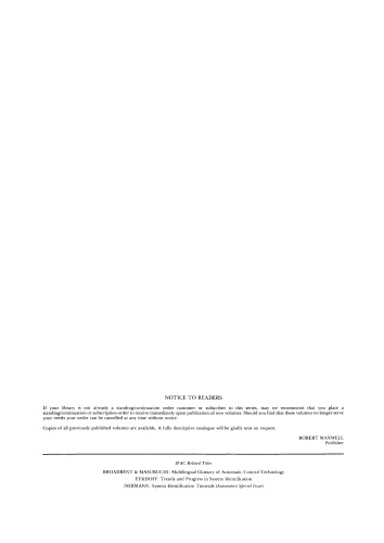 ﻿کنترل تطبیقی ​​فرآیندهای شیمیایی 1985