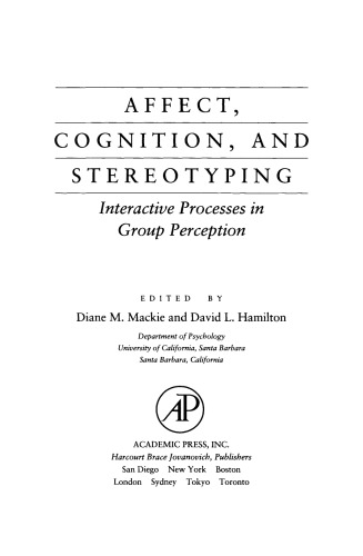 ﻿تأثیر، شناخت و کلیشه. فرآیندهای تعاملی در ادراک گروهی